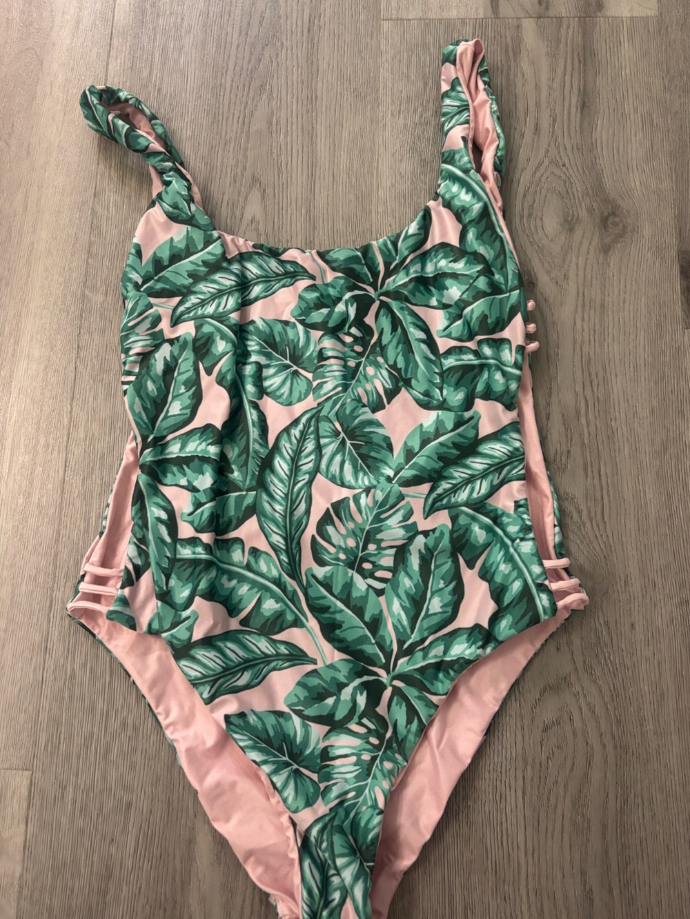 Kenny Flowers Pink and Green Tropical Swim Bottoms